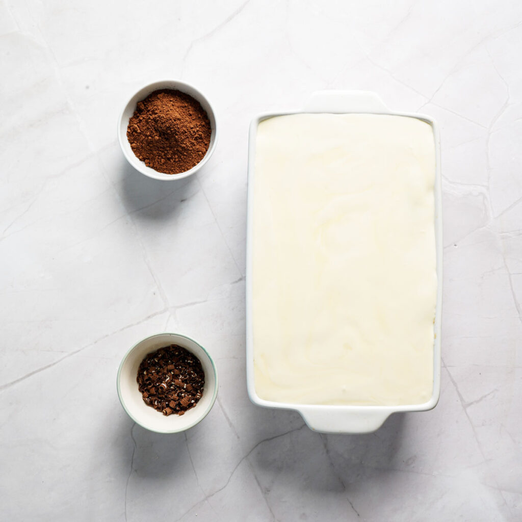 process photo of making tiramisu
