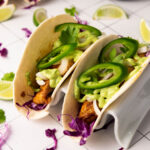 two blackened fish tacos