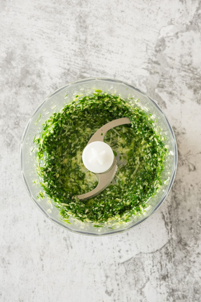 pesto in food processor