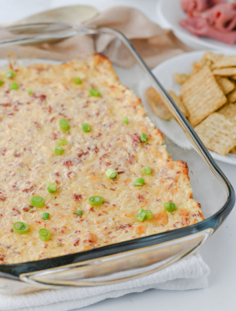 reuben dip in glass baking dish