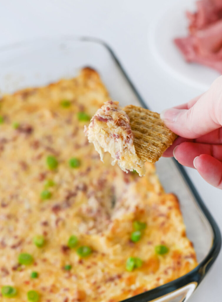 reuben dip on triscuit