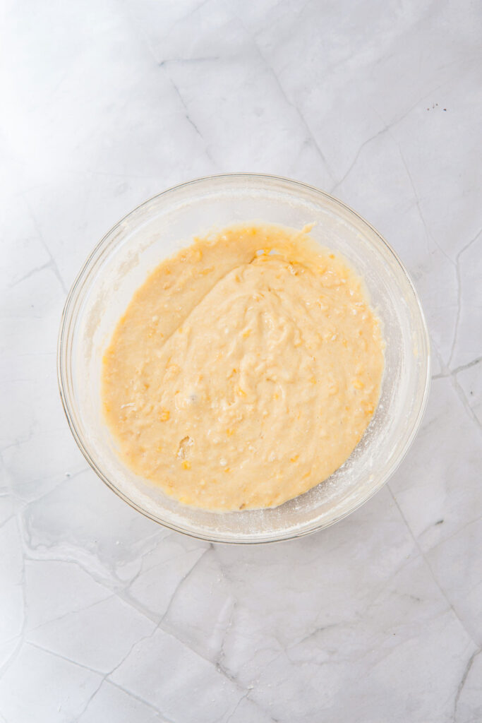 strawberry banana muffins batter
