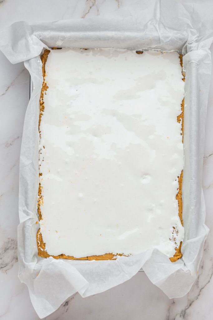 cookie dough with marshmallow creme on top