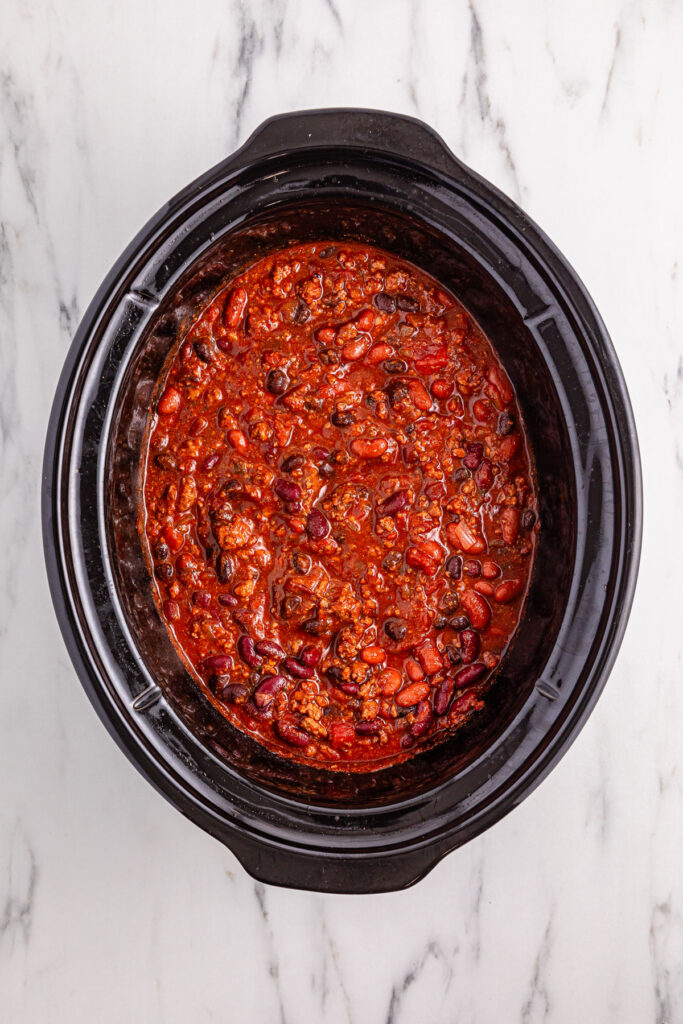 slow cooker with chili