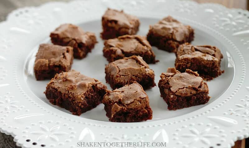 brownies on white plate