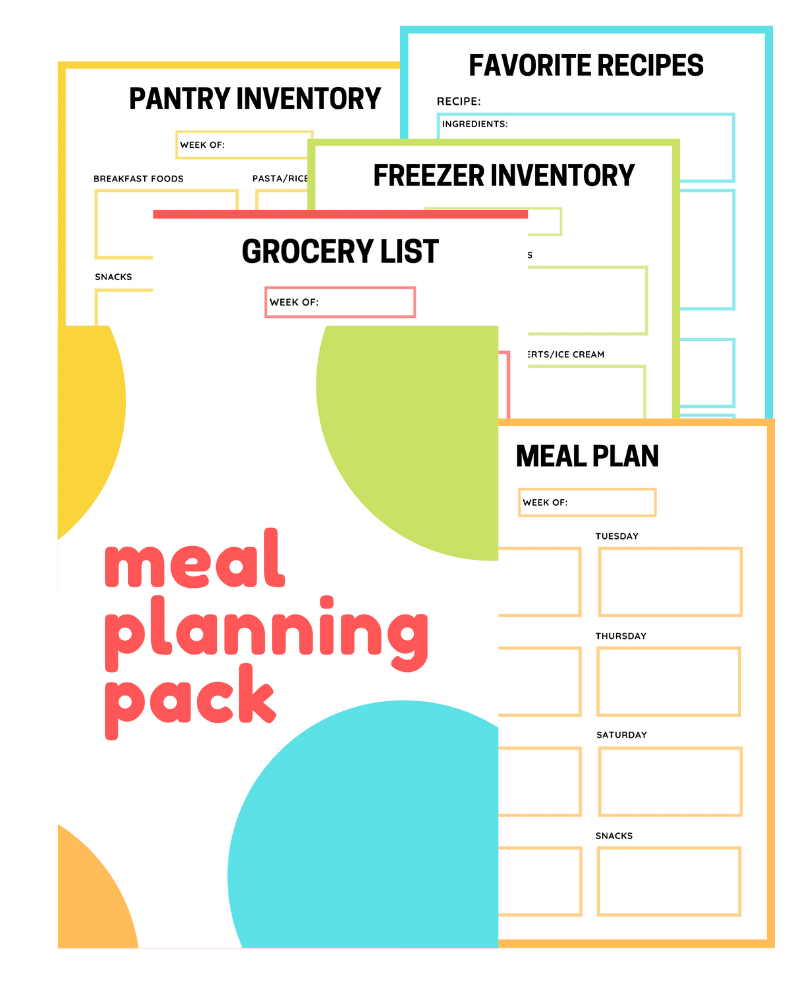 meal planning worksheets