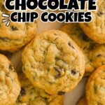 bailey's chocolate chip cookies with recipe name overlay