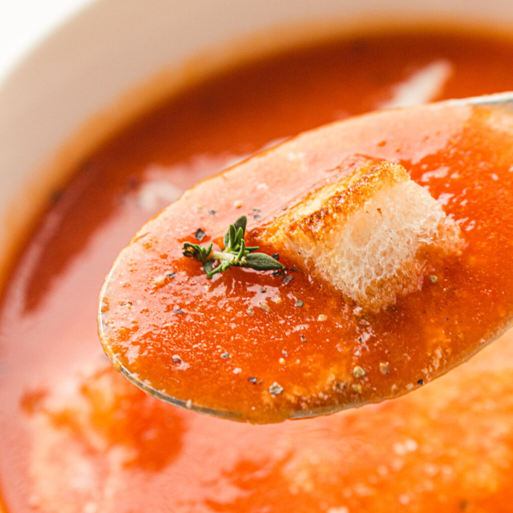 spoonful of tomato soup